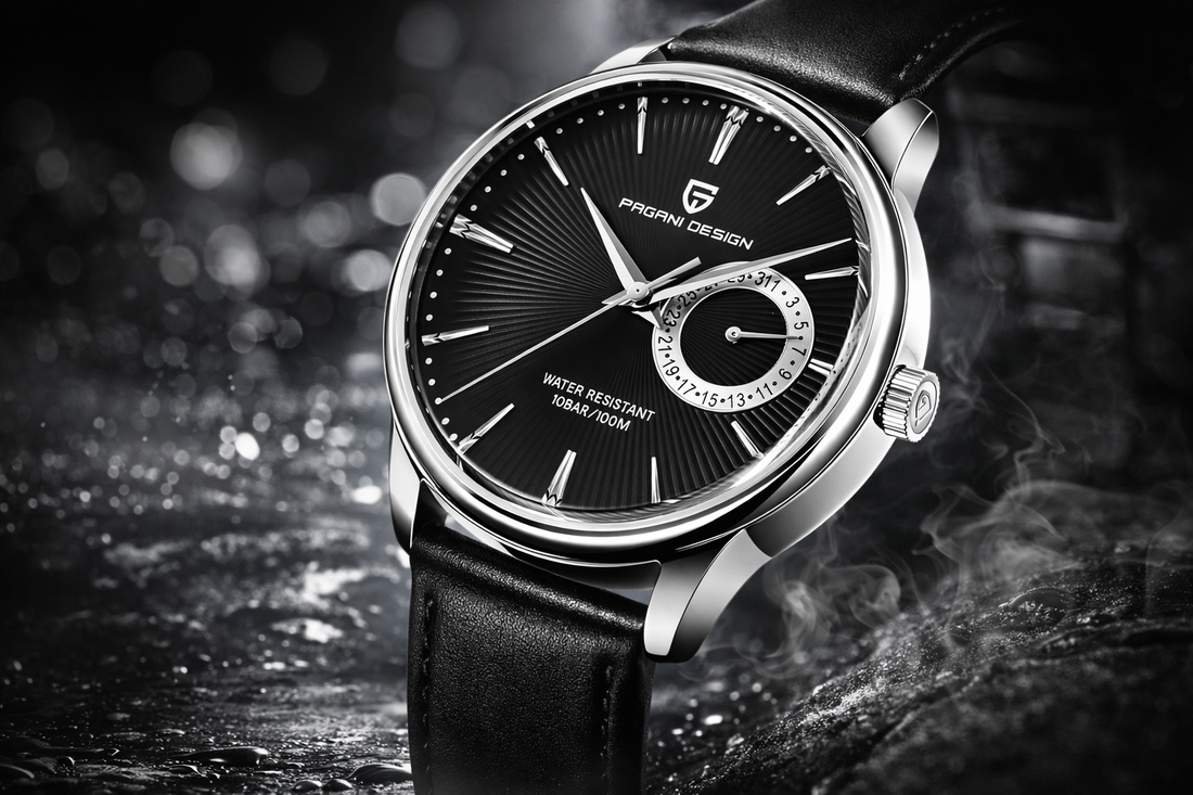 Reloj Pagani Design de acero inoxidable con cristal de zafiro, símbolo de elegancia y precisión a precio accesible