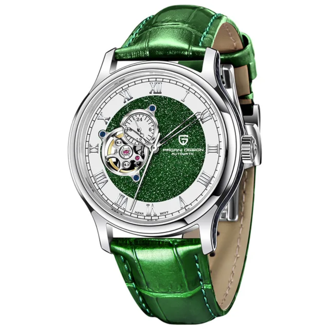 Reloj Pagani Design PD-YS015 automático hombre cristal de zafiro correa de cuero esfera 41mm edición limitada 