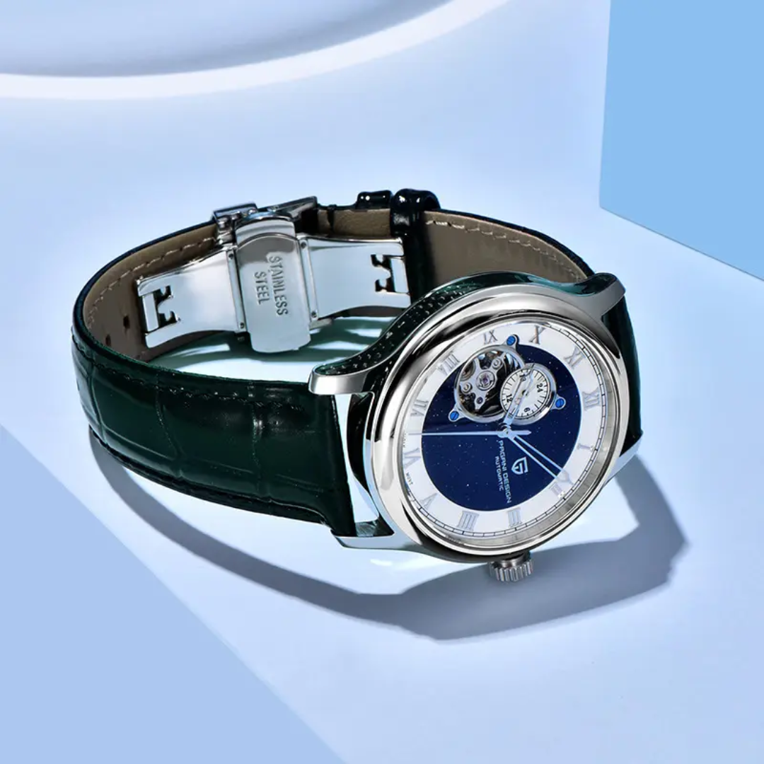 Pagani Design PD-YS015 – Reloj Automático NH39 para Hombre | Cristal de Zafiro y Correa de Cuero 10 Bar