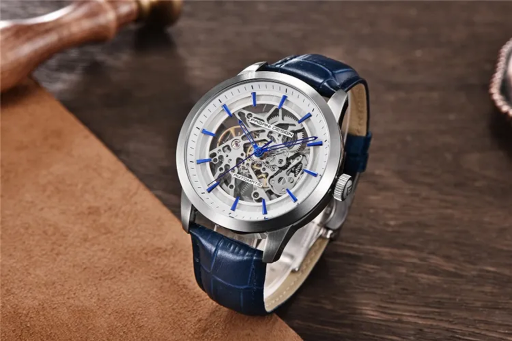 Pagani Design PD-1638 – Reloj Automático Skeleton para Hombre | Cristal de Zafiro y Correa de Cuero