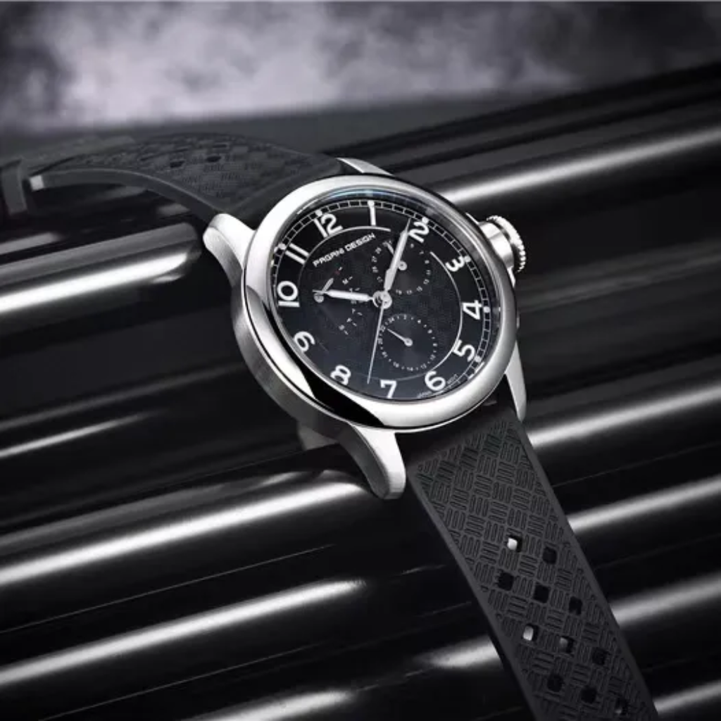 Pagani Design PD-1780 – Reloj Cronógrafo de Cuarzo para Hombre | Cristal de Zafiro y Correa de Silicona