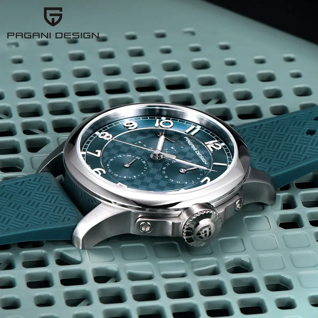 Pagani Design PD-1780 – Reloj Cronógrafo de Cuarzo para Hombre | Cristal de Zafiro y Correa de Silicona