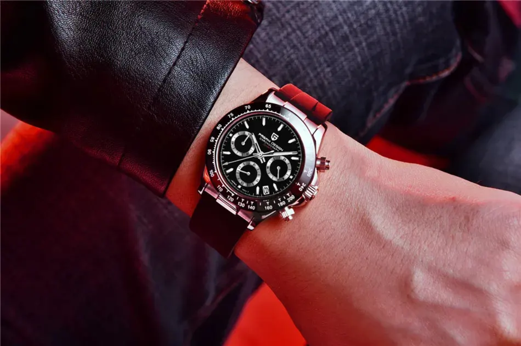 Pagani Design PD-1664 – Reloj Cronógrafo Seiko VK63 para Hombre | Cristal de Zafiro y Correa de Silicona