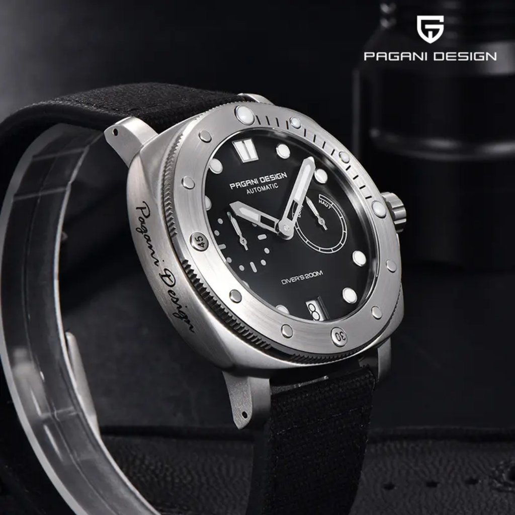 Pagani Design PD-1767 – Reloj Automático para Hombre | Cristal de Zafiro, Correa de Cuero y 20 Bar