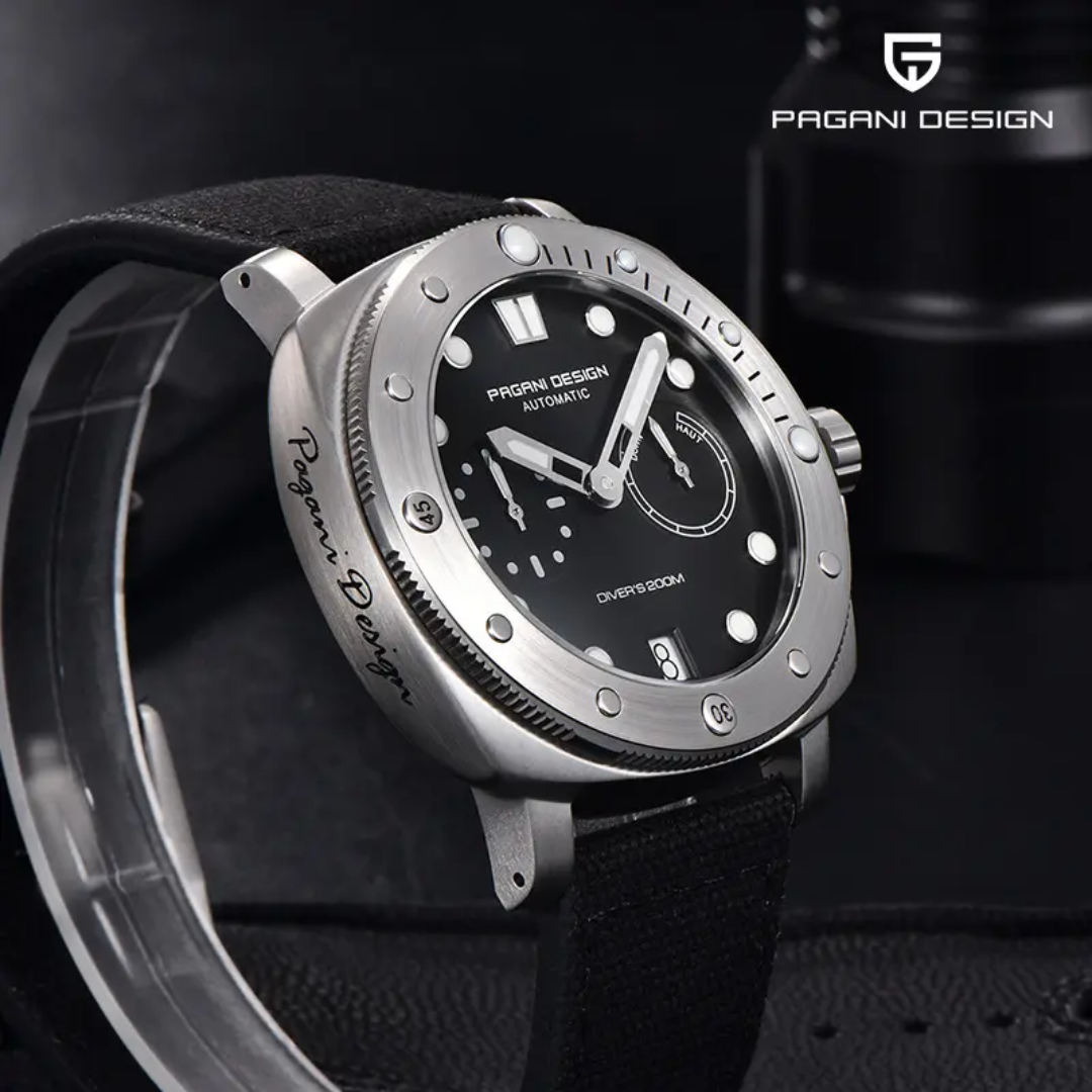 Pagani Design PD-1767 – Reloj Automático para Hombre | Cristal de Zafiro, Correa de Cuero y 20 Bar
