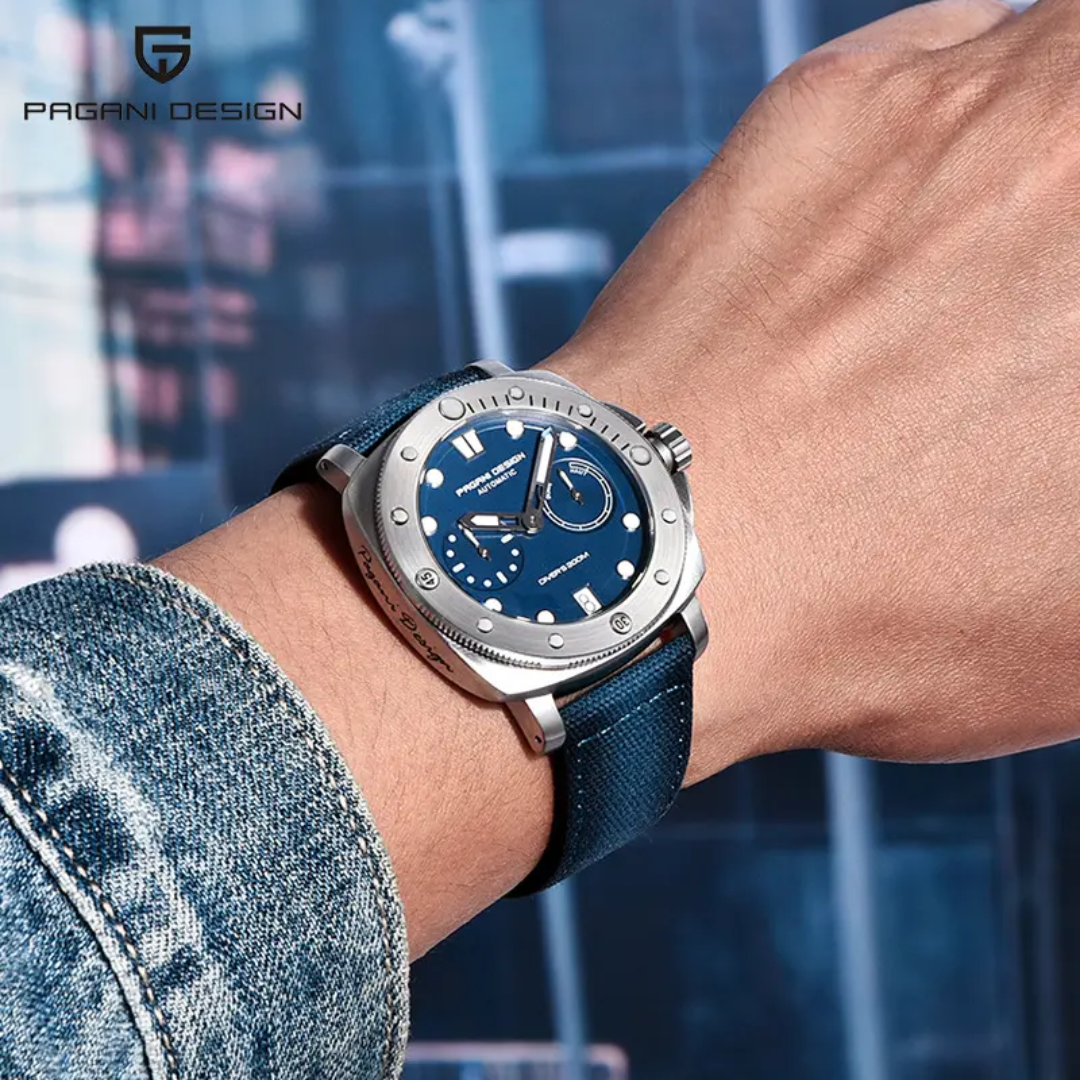 Pagani Design PD-1767 – Reloj Automático para Hombre | Cristal de Zafiro, Correa de Cuero y 20 Bar
