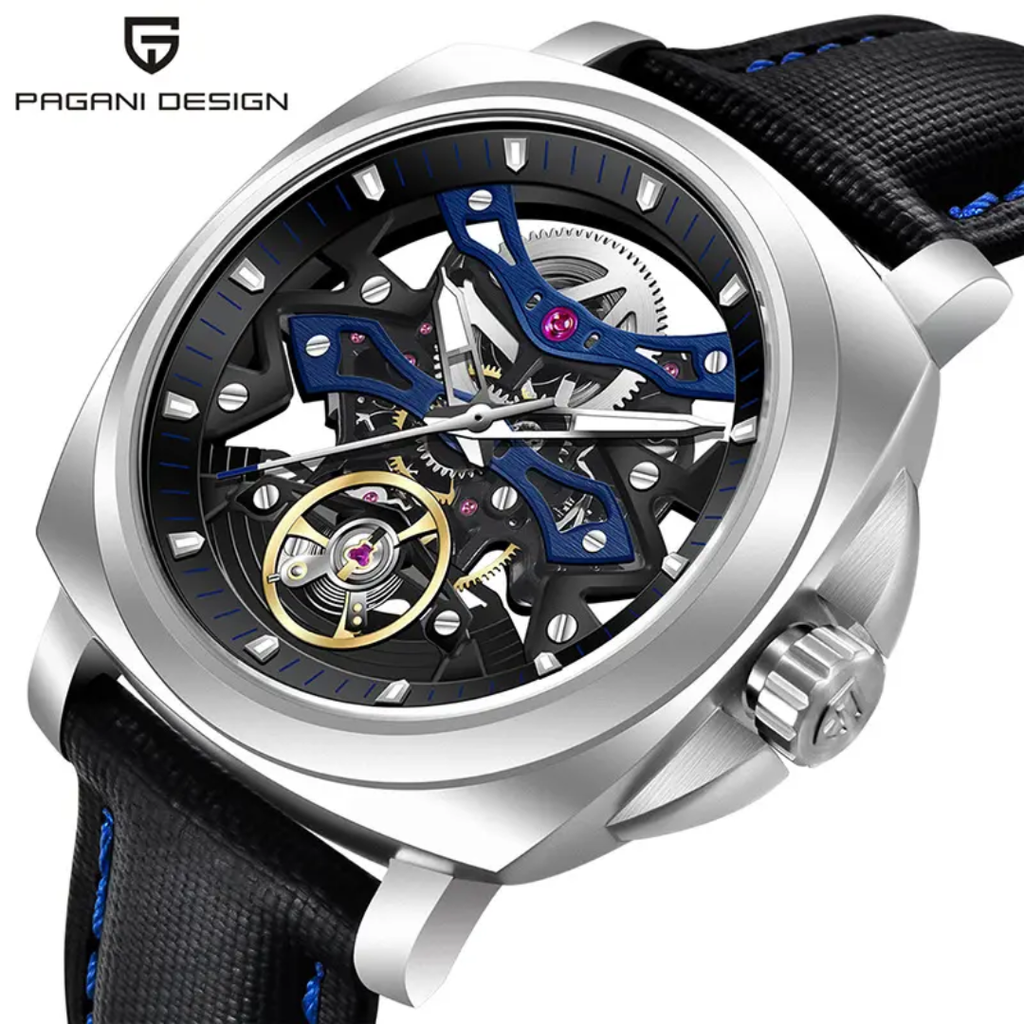 Reloj automático Pagani Design PD-YS017 skeleton con cristal de zafiro 