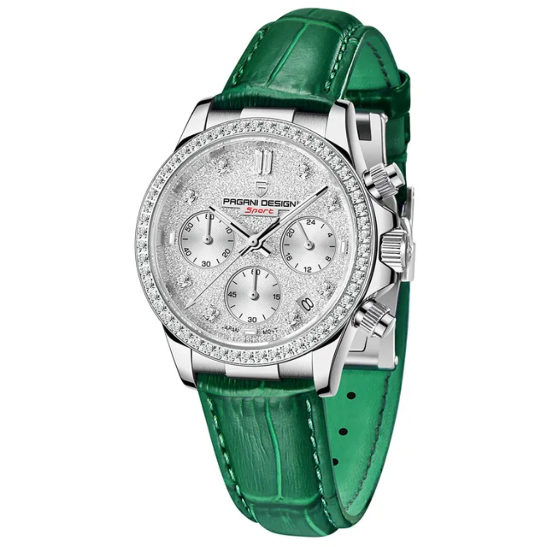 Pagani Design PD-1730 – Reloj de Cuarzo para Mujer | Cristal de Zafiro, Correa de Cuero y 10 Bar