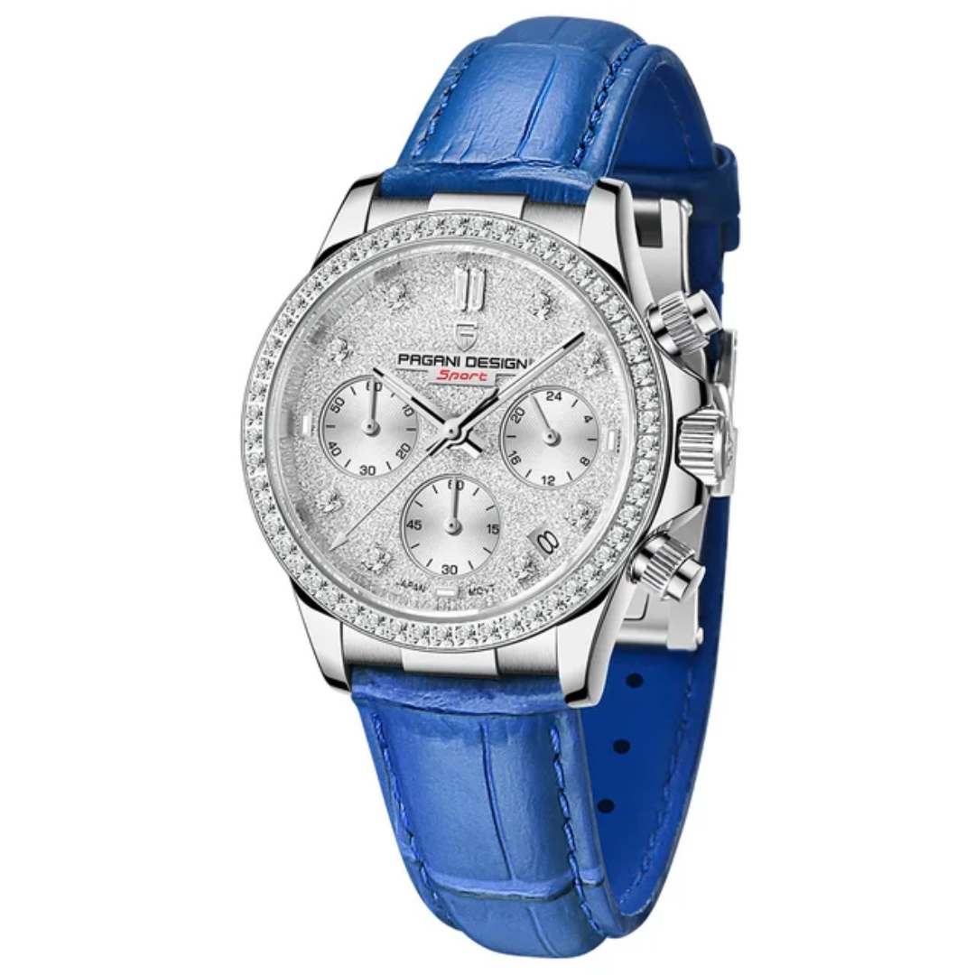Pagani Design PD-1730 – Reloj de Cuarzo para Mujer | Cristal de Zafiro, Correa de Cuero y 10 Bar