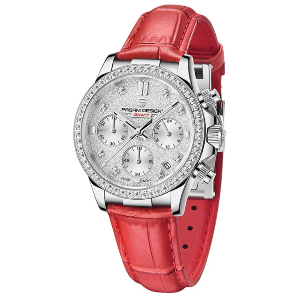 Pagani Design PD-1730 – Reloj de Cuarzo para Mujer | Cristal de Zafiro, Correa de Cuero y 10 Bar