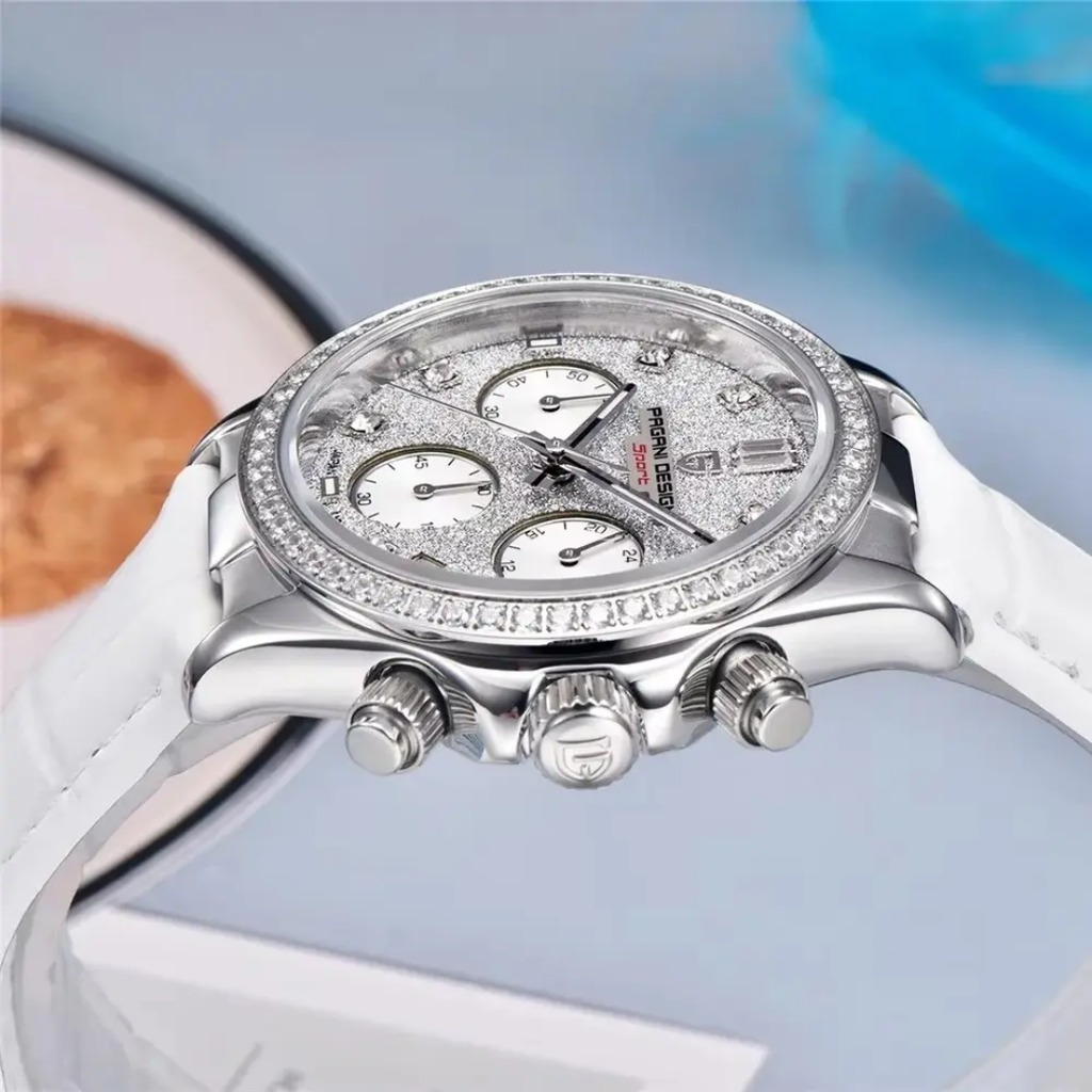 Pagani Design PD-1730 – Reloj de Cuarzo para Mujer | Cristal de Zafiro, Correa de Cuero y 10 Bar