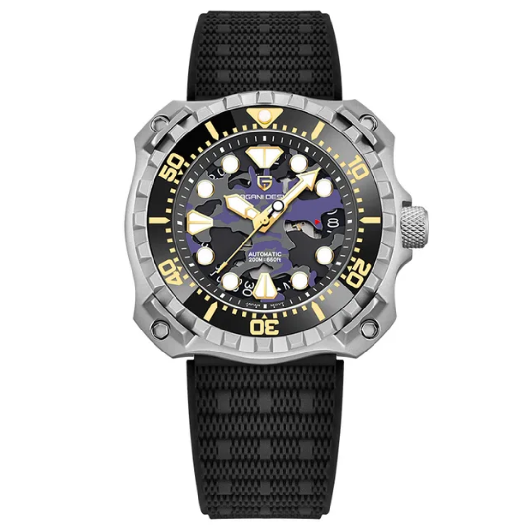 Reloj Pagani Design PD-YN009 automático NH35 resistente al agua 200M correa de caucho 