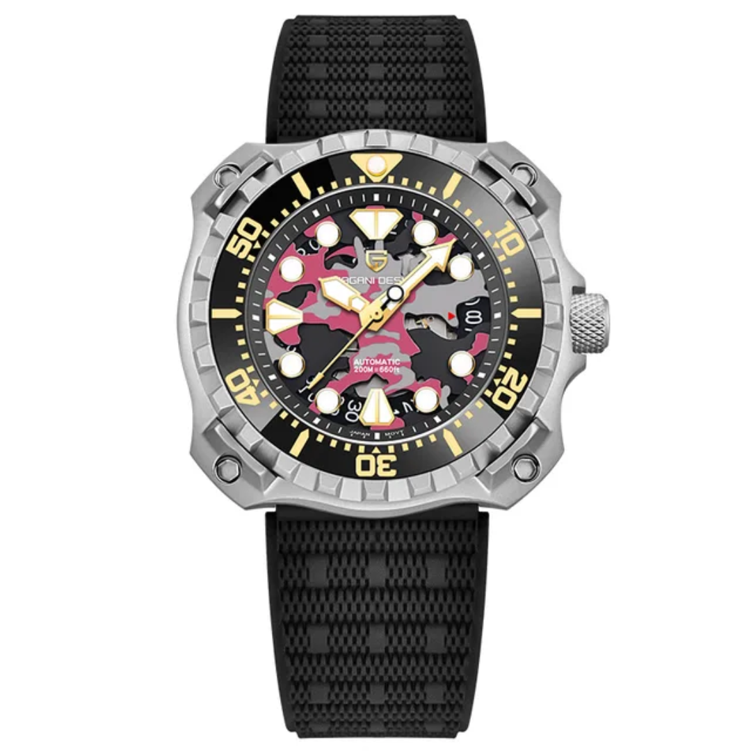 Reloj Pagani Design PD-YN009 automático NH35 resistente al agua 200M correa de caucho 
