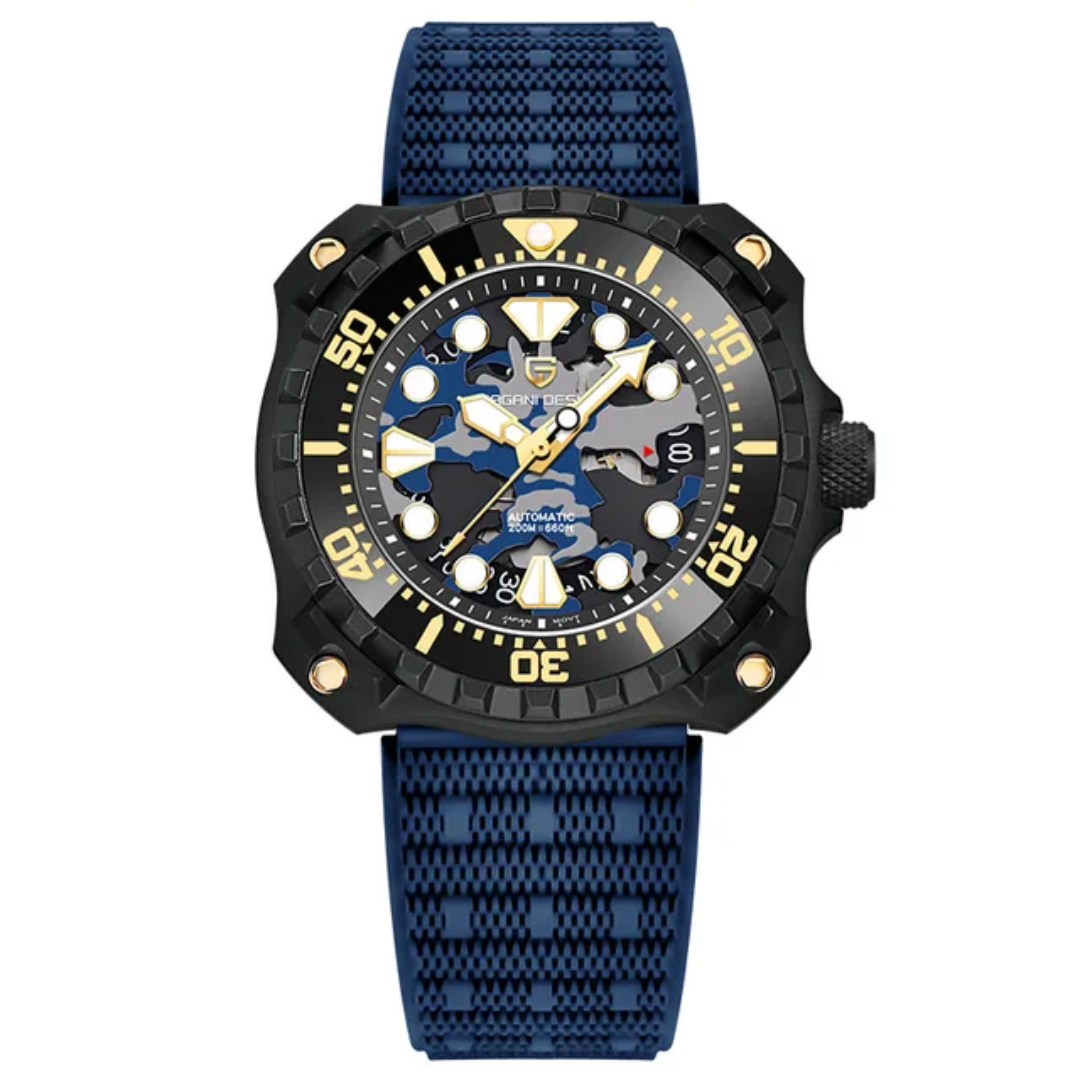 Reloj Pagani Design PD-YN009 automático NH35 resistente al agua 200M correa de caucho 