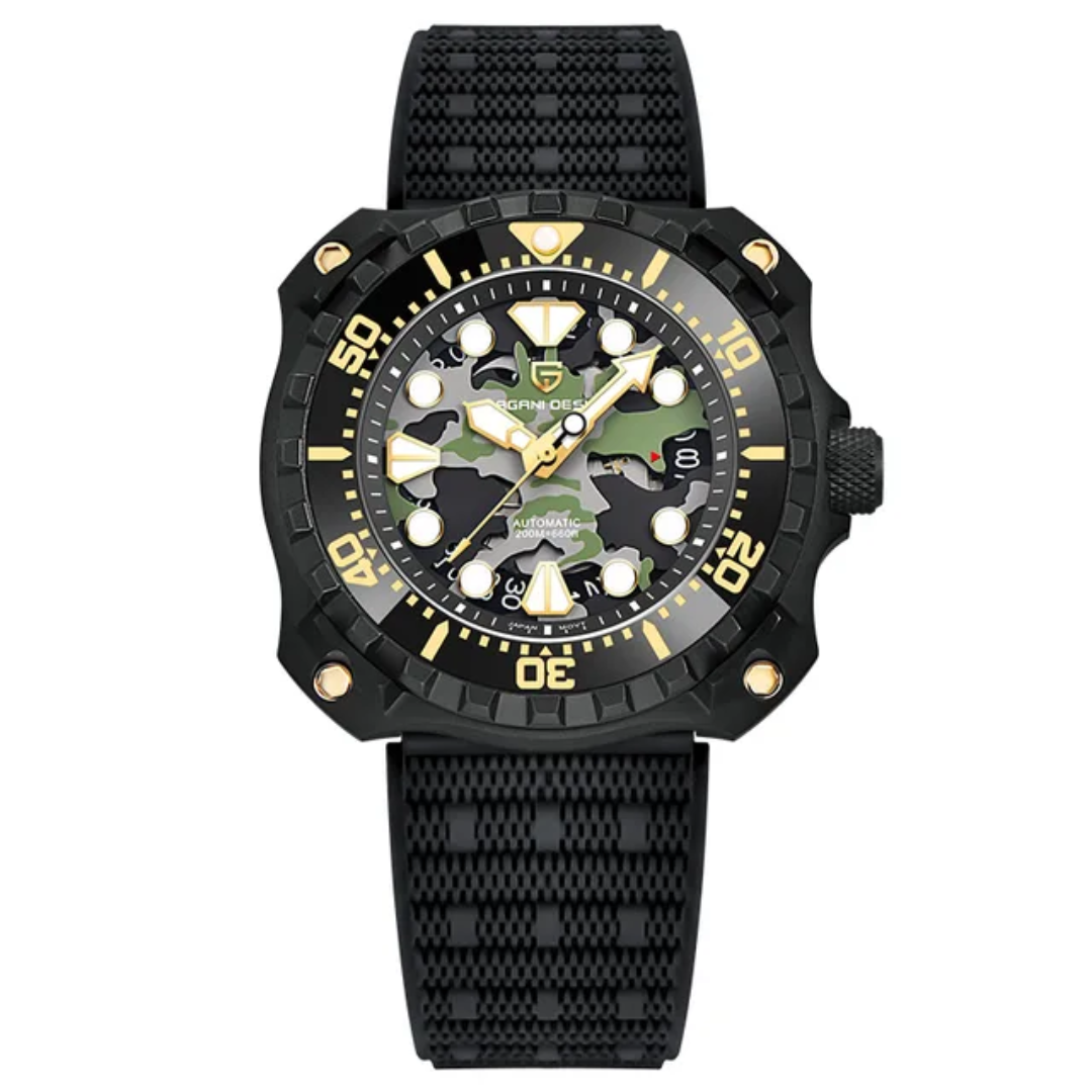 Reloj Pagani Design PD-YN009 automático NH35 resistente al agua 200M correa de caucho 