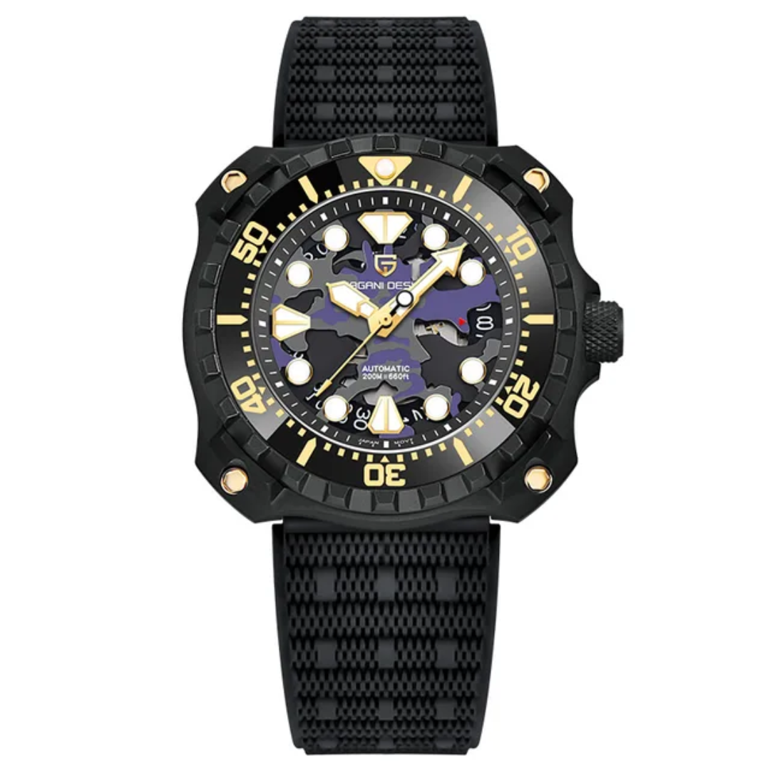 Reloj Pagani Design PD-YN009 automático NH35 resistente al agua 200M correa de caucho 
