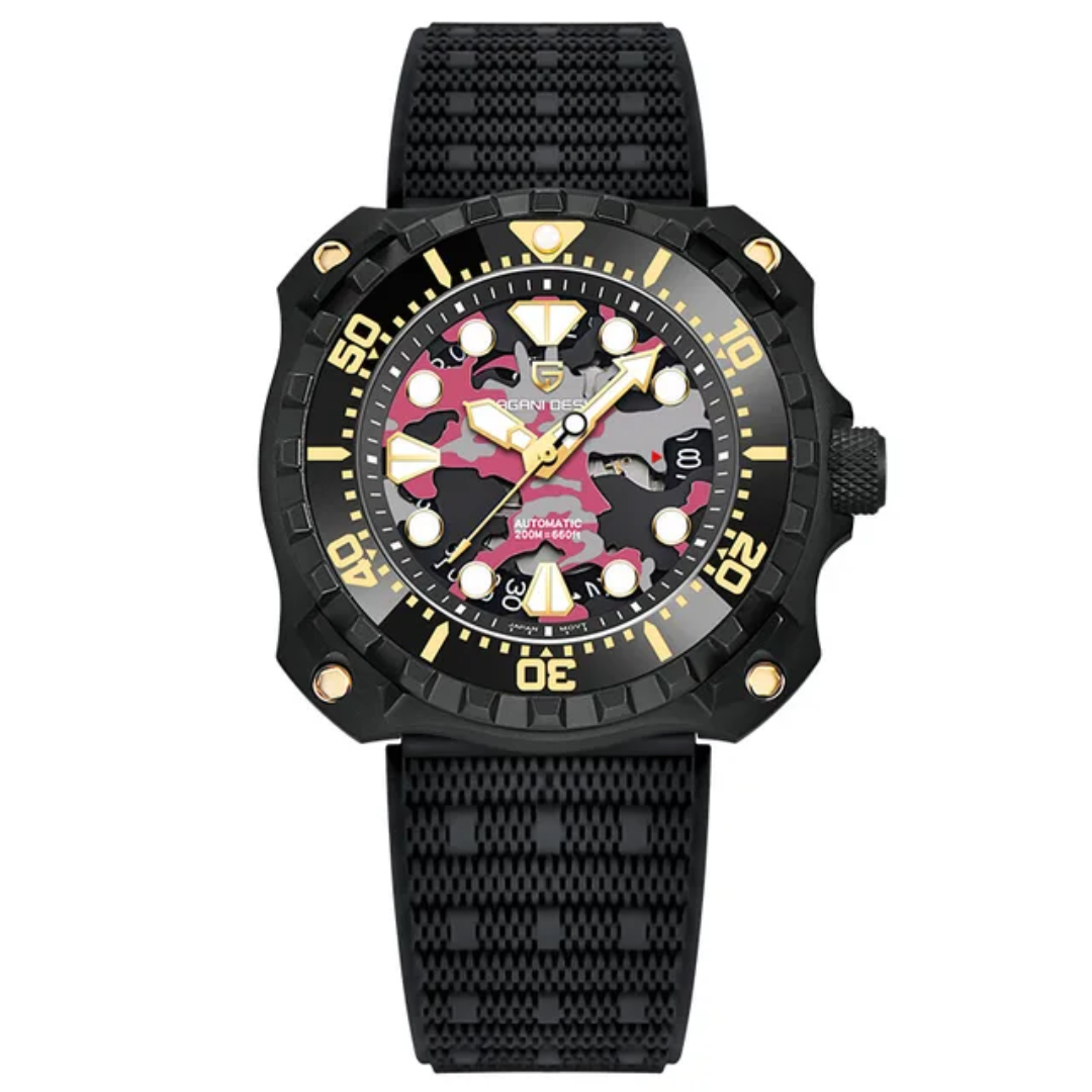 Reloj Pagani Design PD-YN009 automático NH35 resistente al agua 200M correa de caucho 