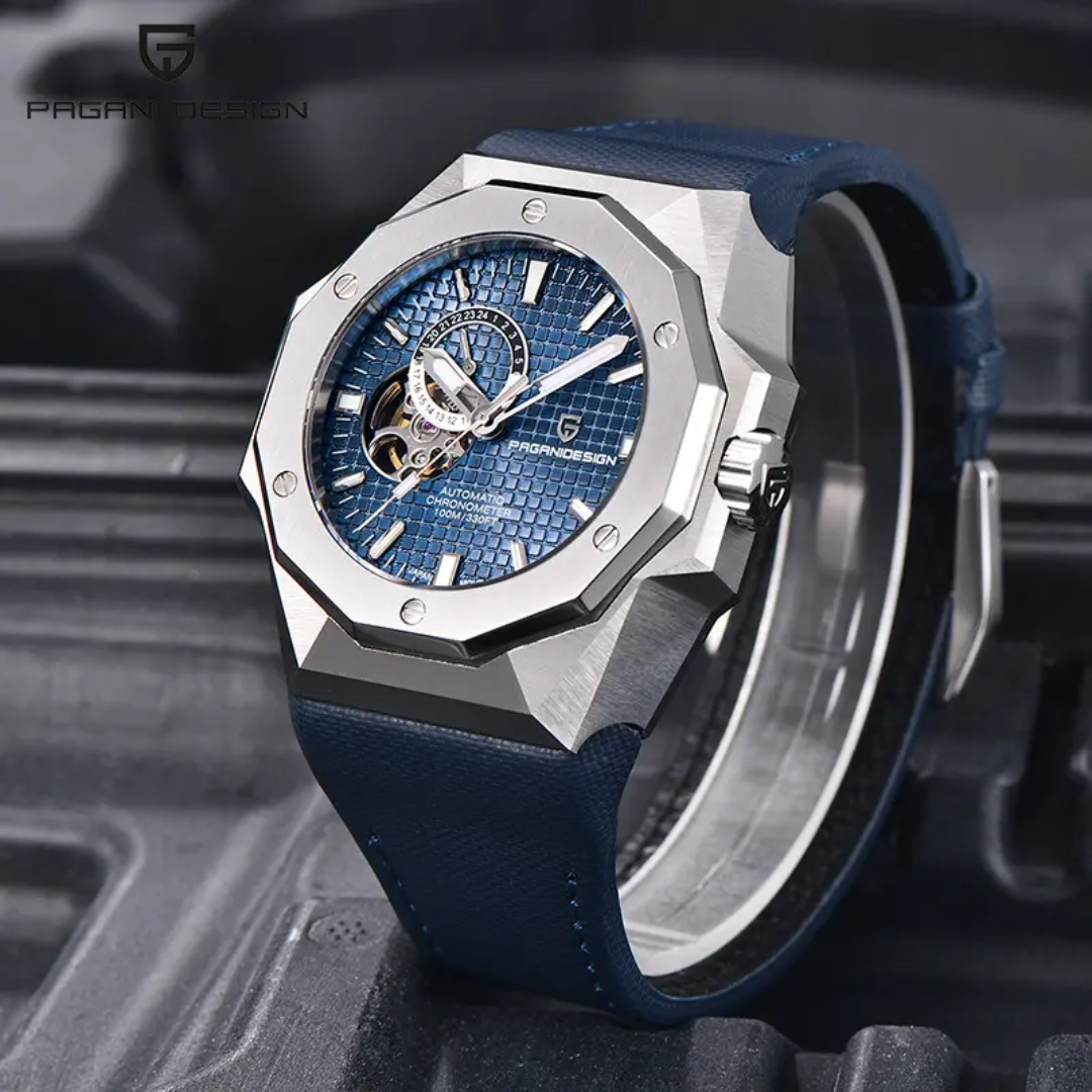 Pagani Design PD-YS010 – Reloj Automático Skeleton NH39A para Hombre | Cristal de Zafiro y Acero Inoxidable