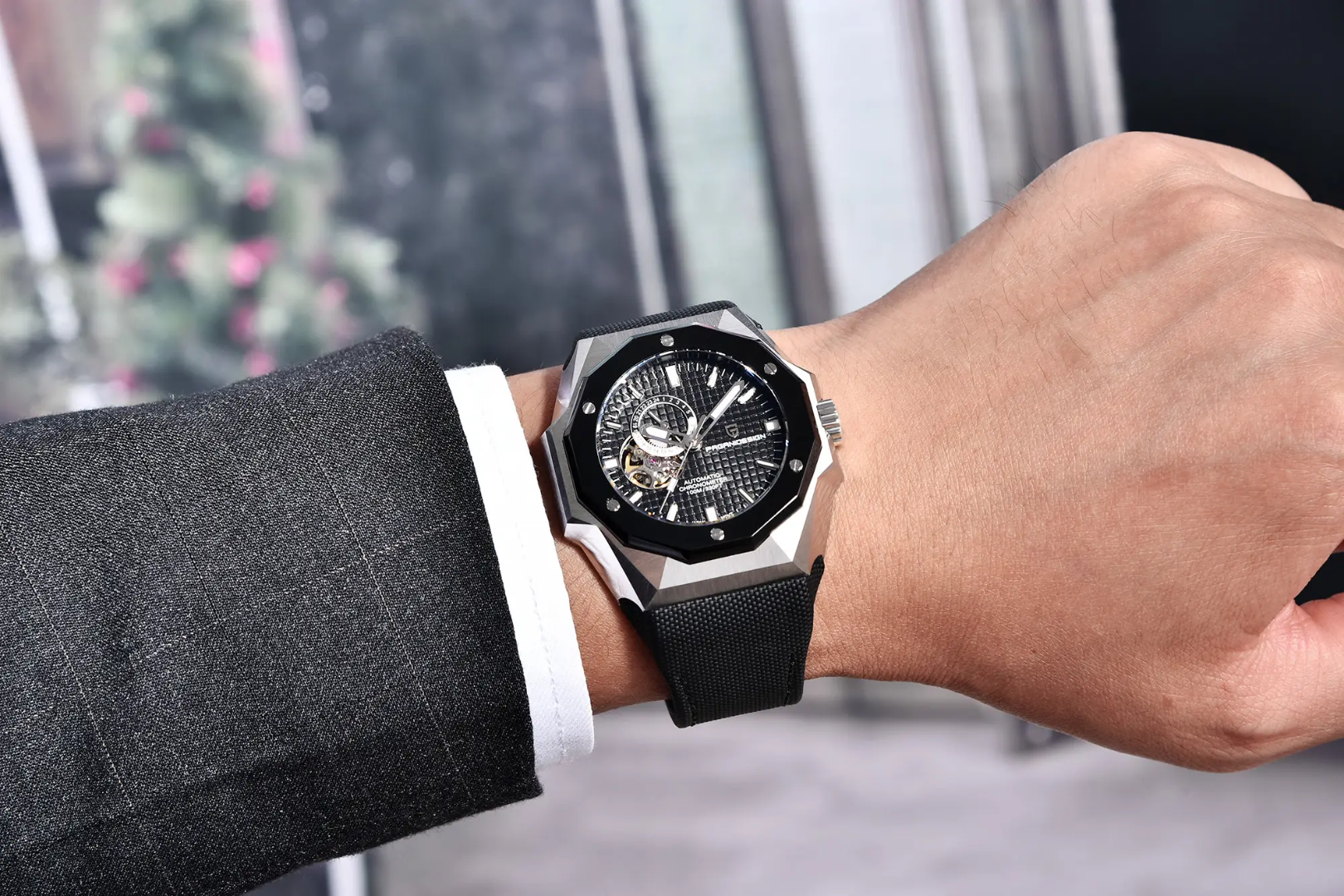 Pagani Design PD-YS010 – Reloj Automático Skeleton NH39A para Hombre | Cristal de Zafiro y Acero Inoxidable