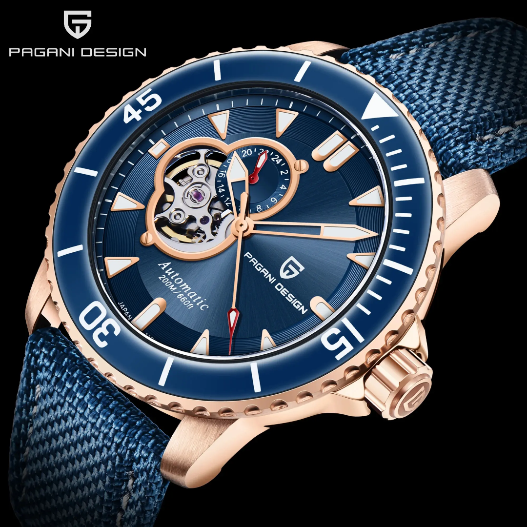 Pagani Design PD-1674 – Reloj Automático Seiko NH39A para Hombre | Cristal de Zafiro y Correa NATO 44mm