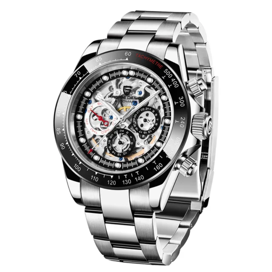 Reloj Pagani Design PD-1653 cronómetro estilo buzo hombre cristal de zafiro correa silicona resistente al agua 10 Bar