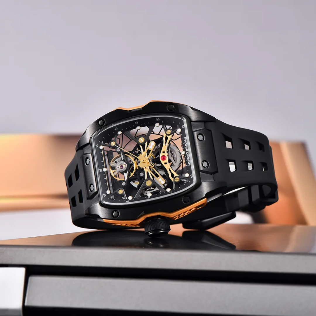 Pagani Design PD-YS018 – Reloj Automático Skeleton para Hombre | Cristal de Zafiro y Acero Inoxidable