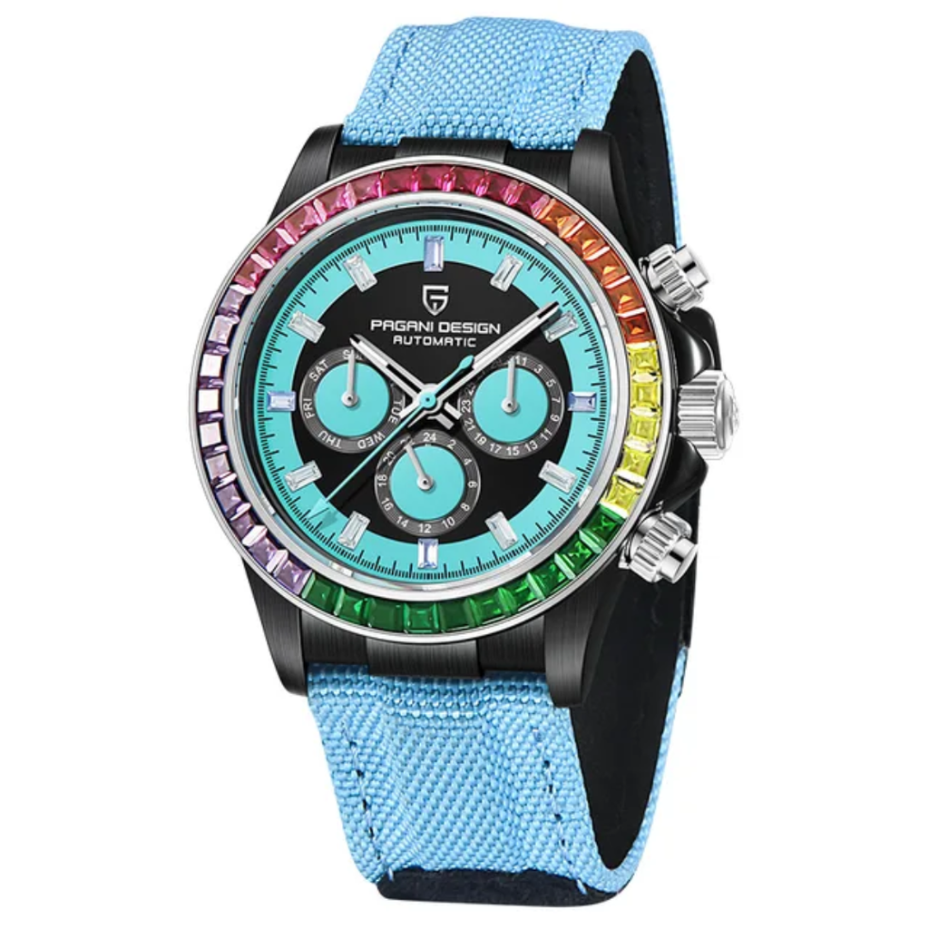 Reloj Pagani Design PD-1732 automático hombre cristal de zafiro correa de cuero esfera 40mm resistente al agua 10 Bar edición limitada 