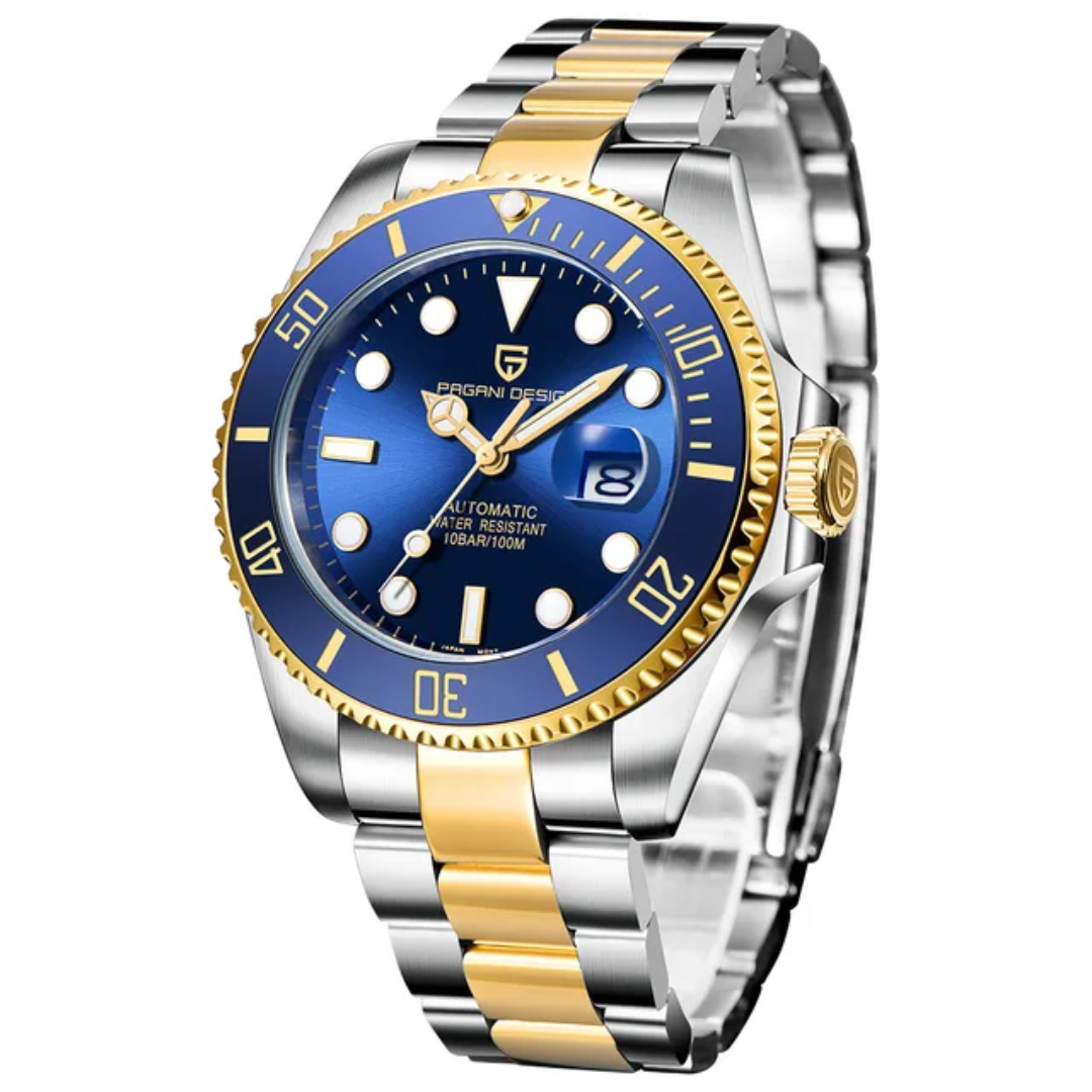 Reloj Pagani Design PD-1639 lujo estilo buzo hombre cristal de zafiro acero inoxidable esfera 43mm resistente al agua 10 Bar