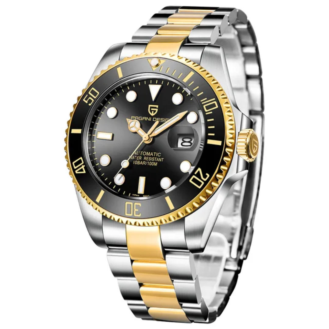 Reloj Pagani Design PD-1639 lujo estilo buzo hombre cristal de zafiro acero inoxidable esfera 43mm resistente al agua 10 Bar