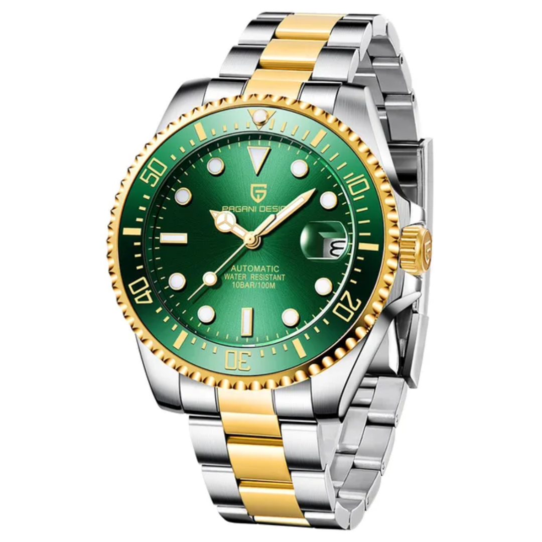 Reloj Pagani Design PD-1639 lujo estilo buzo hombre cristal de zafiro acero inoxidable esfera 43mm resistente al agua 10 Bar