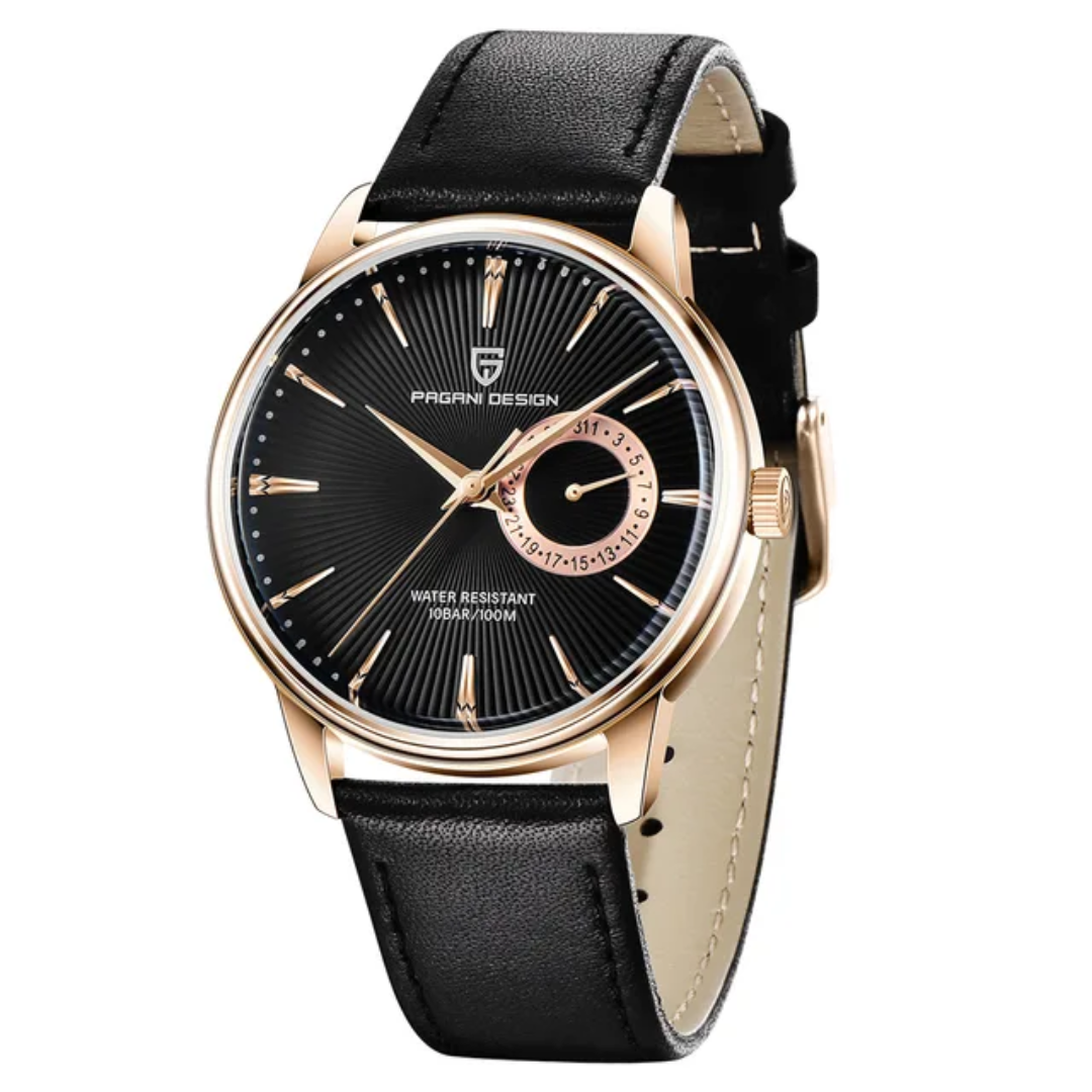 Reloj Pagani Design PD-1654 cuarzo hombre deportivo correa de cuero esfera 40mm resistente al agua 10 Bar edición limitada