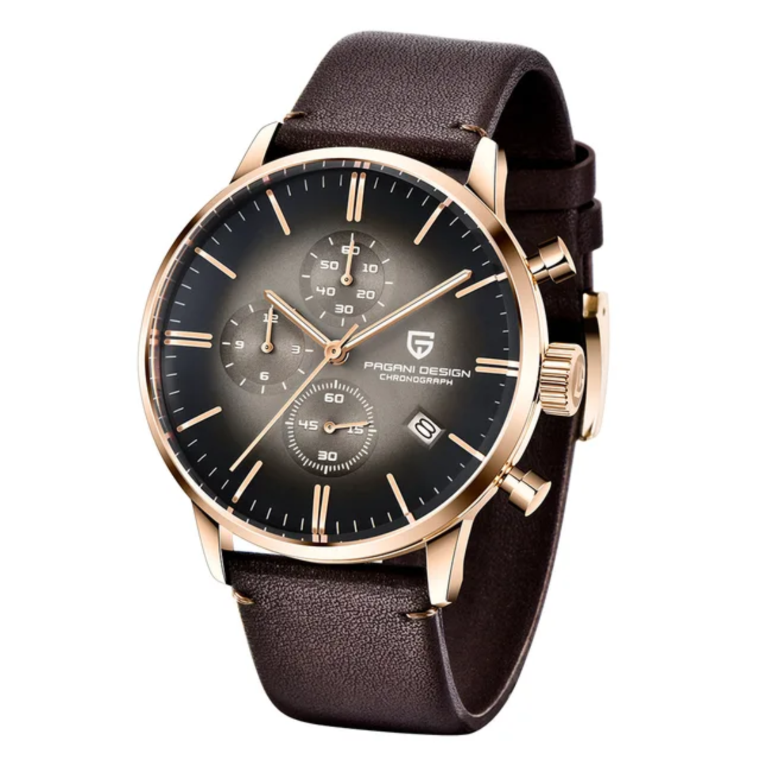 Reloj Pagani Design PD-2720K lujo hombre gran esfera 46,5mm correa de cuero fecha automática rattrapante 