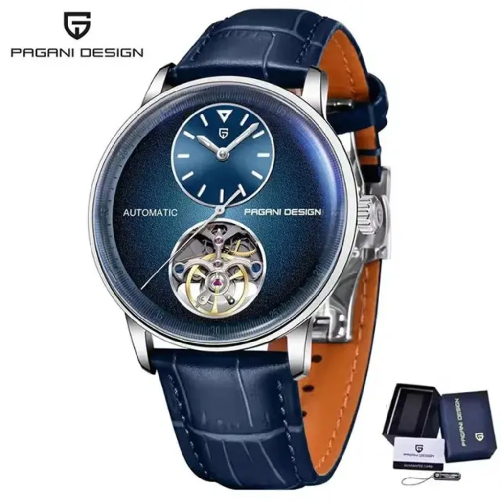 Pagani Design PD-1796 – Reloj Automático Open Heart para Hombre | Cristal de Zafiro y Acero Inoxidable