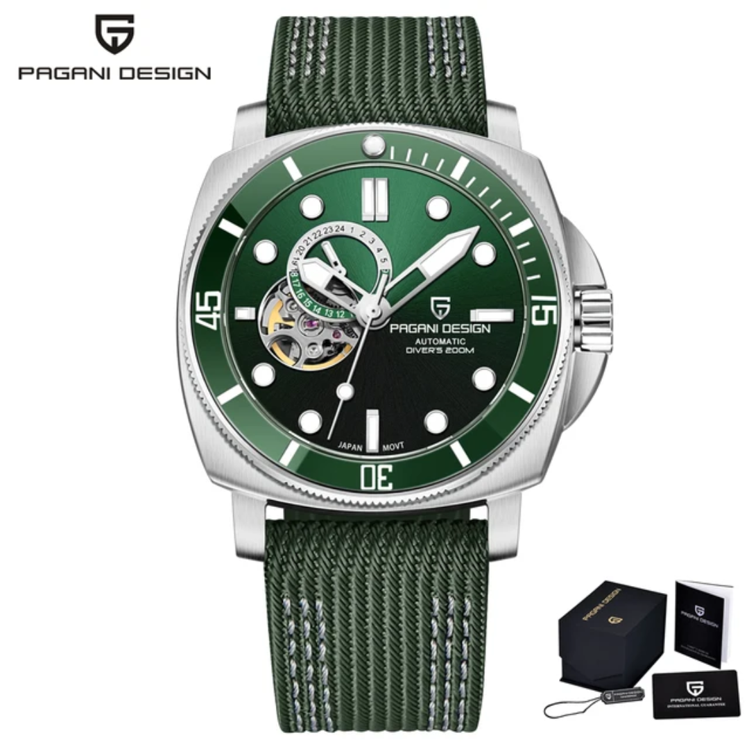 Pagani Design PD-1736 – Men's Automatic Dive Watch | NH39 Movement, Sapphire Crystal, and 20 Bar