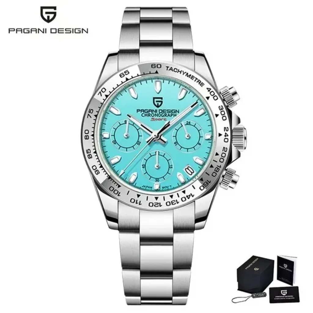 Pagani Design PD-1727 – Reloj Cronógrafo de Cuarzo para Hombre | Acero Inoxidable y Cristal de Zafiro