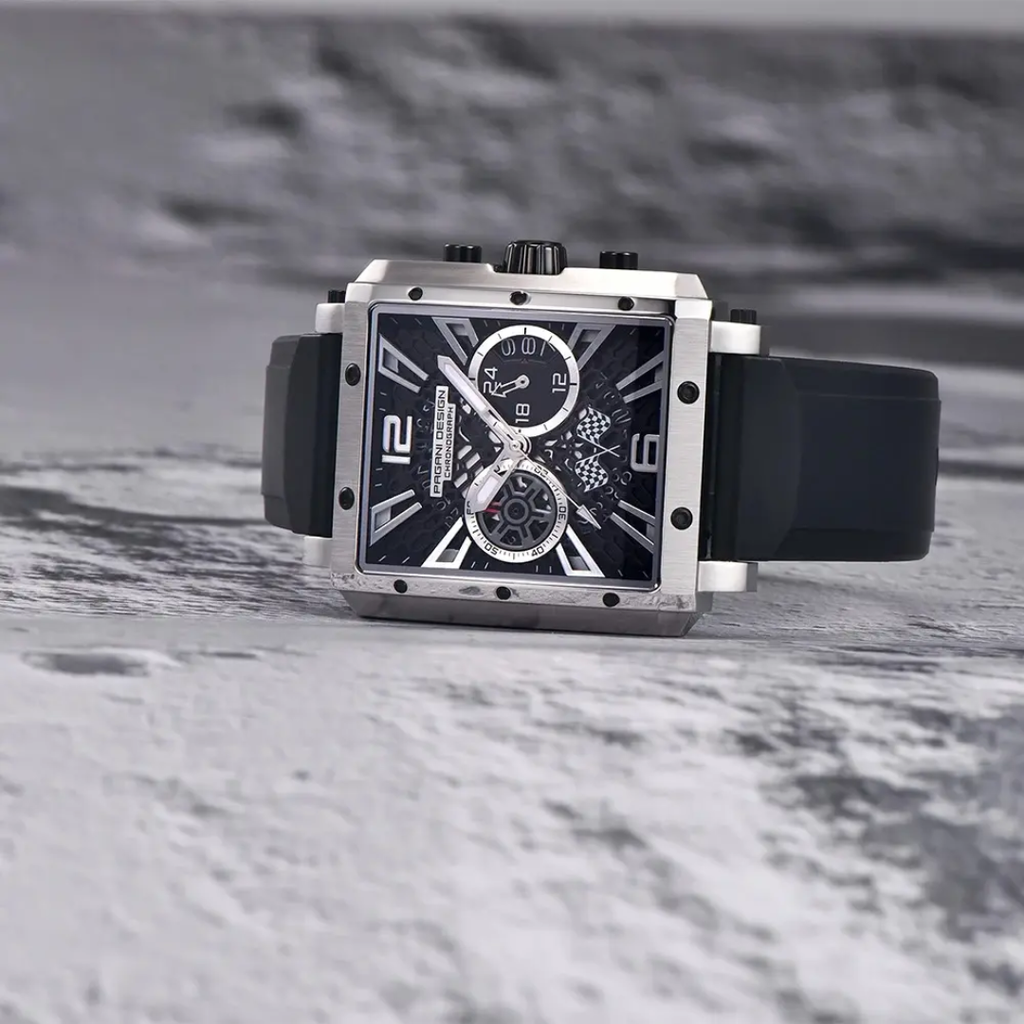 Pagani Design PD-1725 – Reloj Cronógrafo Deportivo para Hombre | Cristal Zafiro y Correa de Silicona