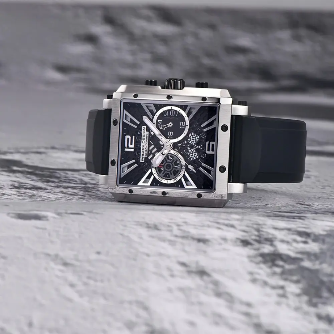 Pagani Design PD-1725 – Reloj Cronógrafo Deportivo para Hombre | Cristal Zafiro y Correa de Silicona