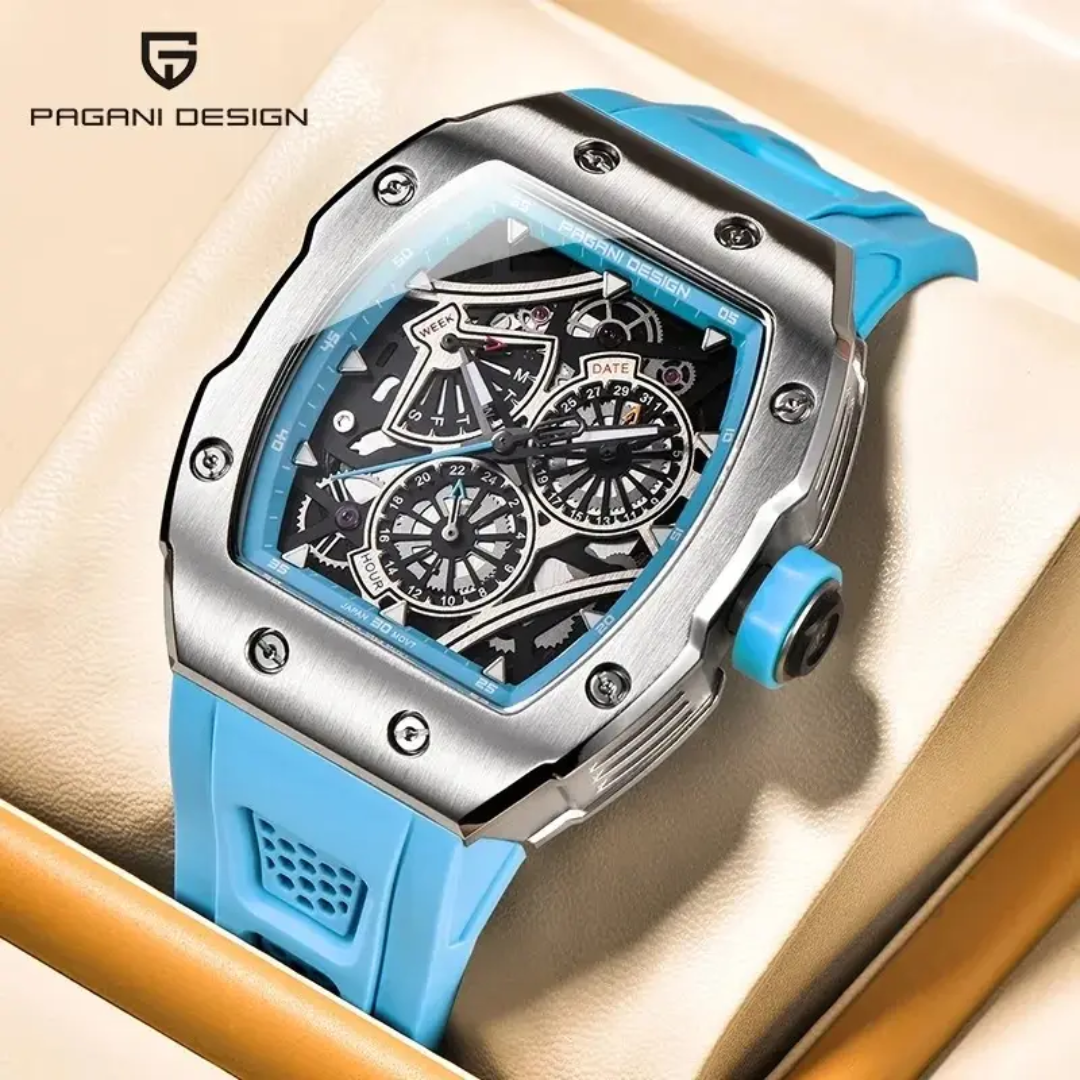 Pagani Design PD-YS012 – Men's Quartz Chronograph Watch | Tonneau Case and Sapphire Crystal